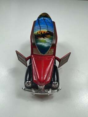 Vintage 1940 Ford Deluxe Woody Wagon 1:32 Diecast Model SS 5706 with Hawaii Surf